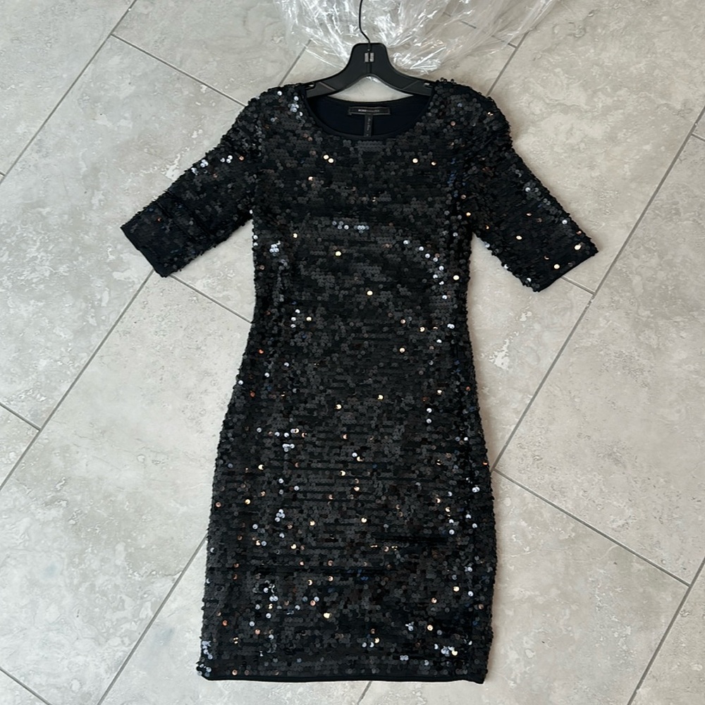 Black sequin BCBG dress